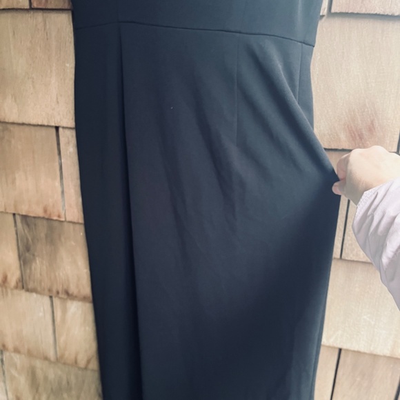 Calvin Klein Womens One Shoulder Gown with Waist Ruch Black Wrap Skirt Size 8 - Picture 14 of 14